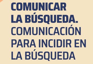 Portada del tríptico para comunicar la búsqueda